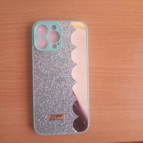 This is a mirror/glitter iPhone 13 promax phonecase
