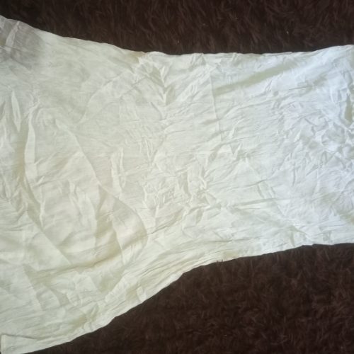 Plain white maxi skirt medium size