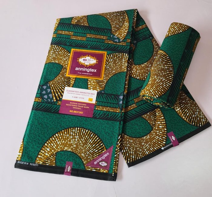 Dull coloured patterned Ankara piece (5¾mtrs)